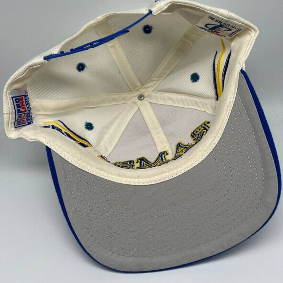 Vintage Los Angeles LA Rams NFL Diamond Cut Logo Athletic Hat Snapback Cap Men U - Picture 5 of 10